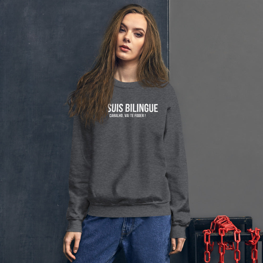 Bilingue Portugais - Sweatshirt - Ici & Là - T-shirts & Souvenirs de chez toi