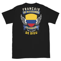 Thumbnail for T-shirt Colombien noir face - Fierté et humour en coton
