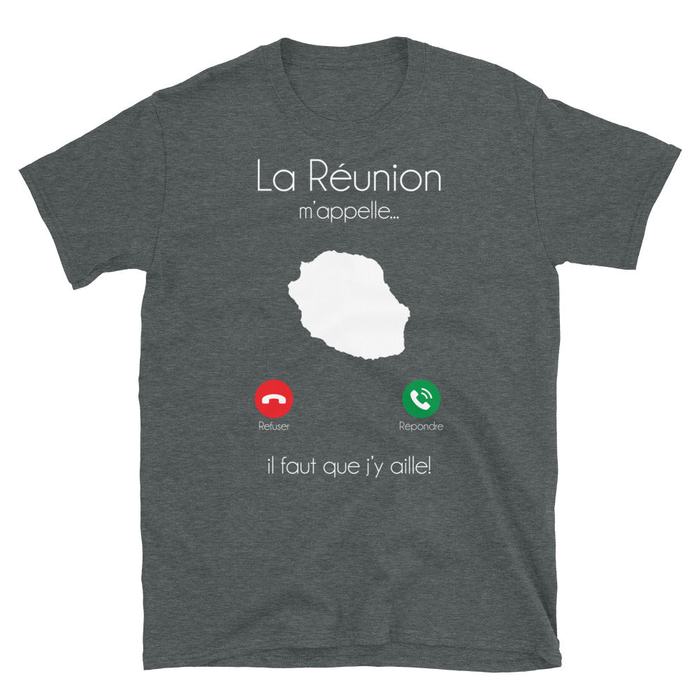 T-shirt La Réunion noir - M'appelle, design humoristique