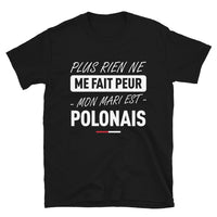 Thumbnail for T-shirt Pologne noir - Plus rien ne me fait peur ma femme est