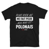 T-shirt Pologne noir - Plus rien ne me fait peur ma femme est