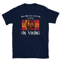 Thumbnail for T-shirt Normandie gris foncé chiné - Que c'est bon d'être un Viking