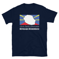Thumbnail for T-shirt Réunion bleu marine - Fierté locale en coton doux