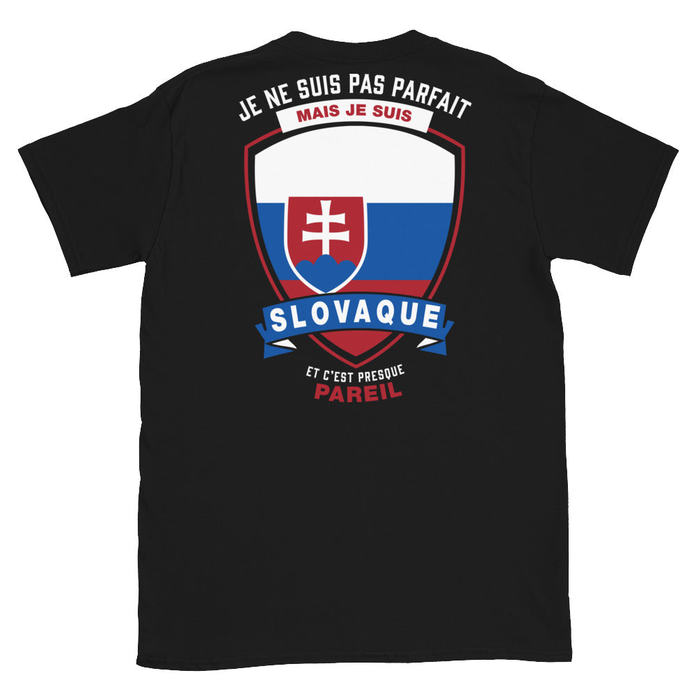 T-shirt Slovaque noir - Je ne suis pas parfait mais.