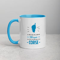 Thumbnail for Thérapie Corse - Mug Couleur intérieure bleu - Ici & Là - T-shirts & Souvenirs de chez toi