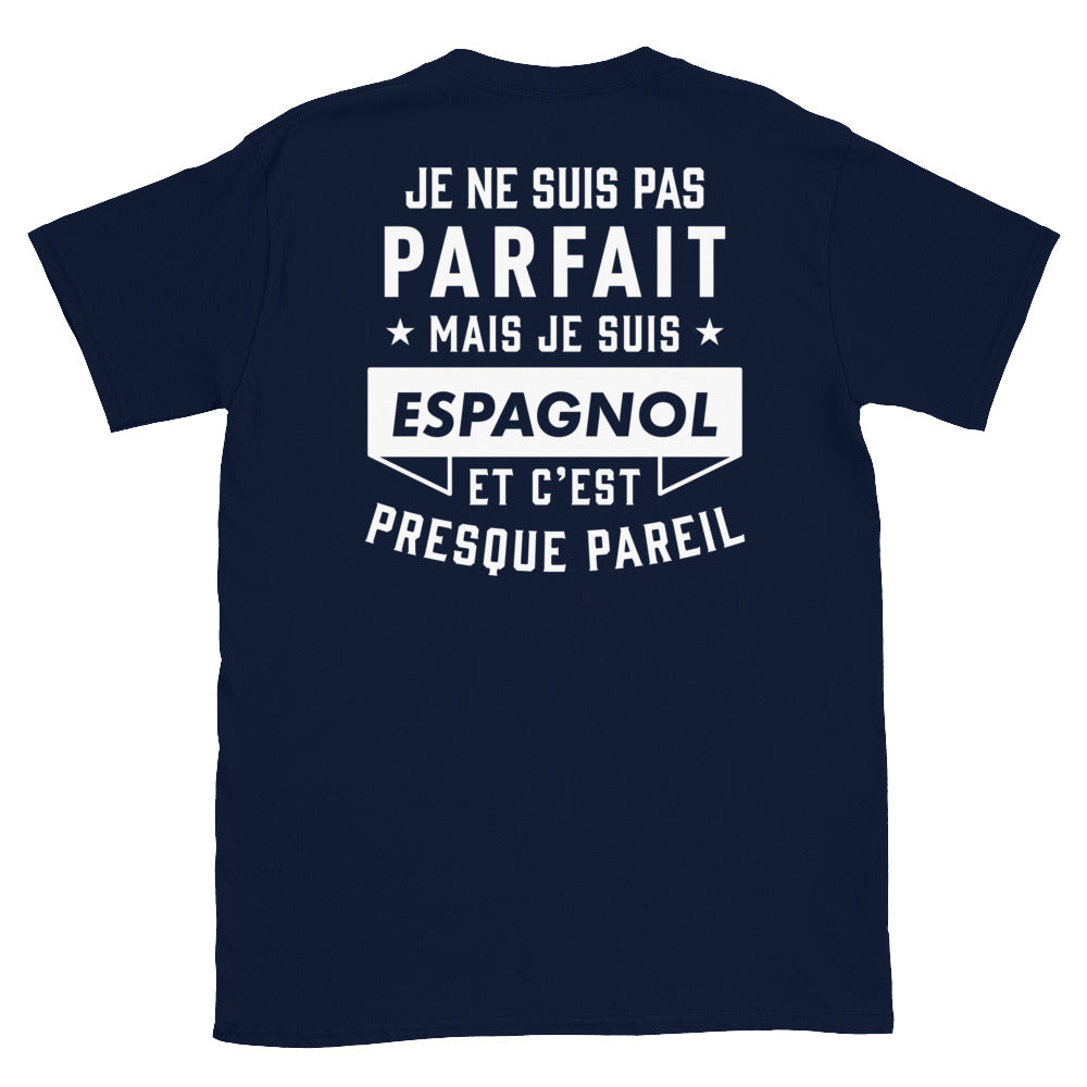 T-shirt Espagne noir dos - Je ne suis pas parfait mais