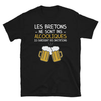 Thumbnail for T-shirt Bretagne noir - Les Bretons ne sont pas alcooliques