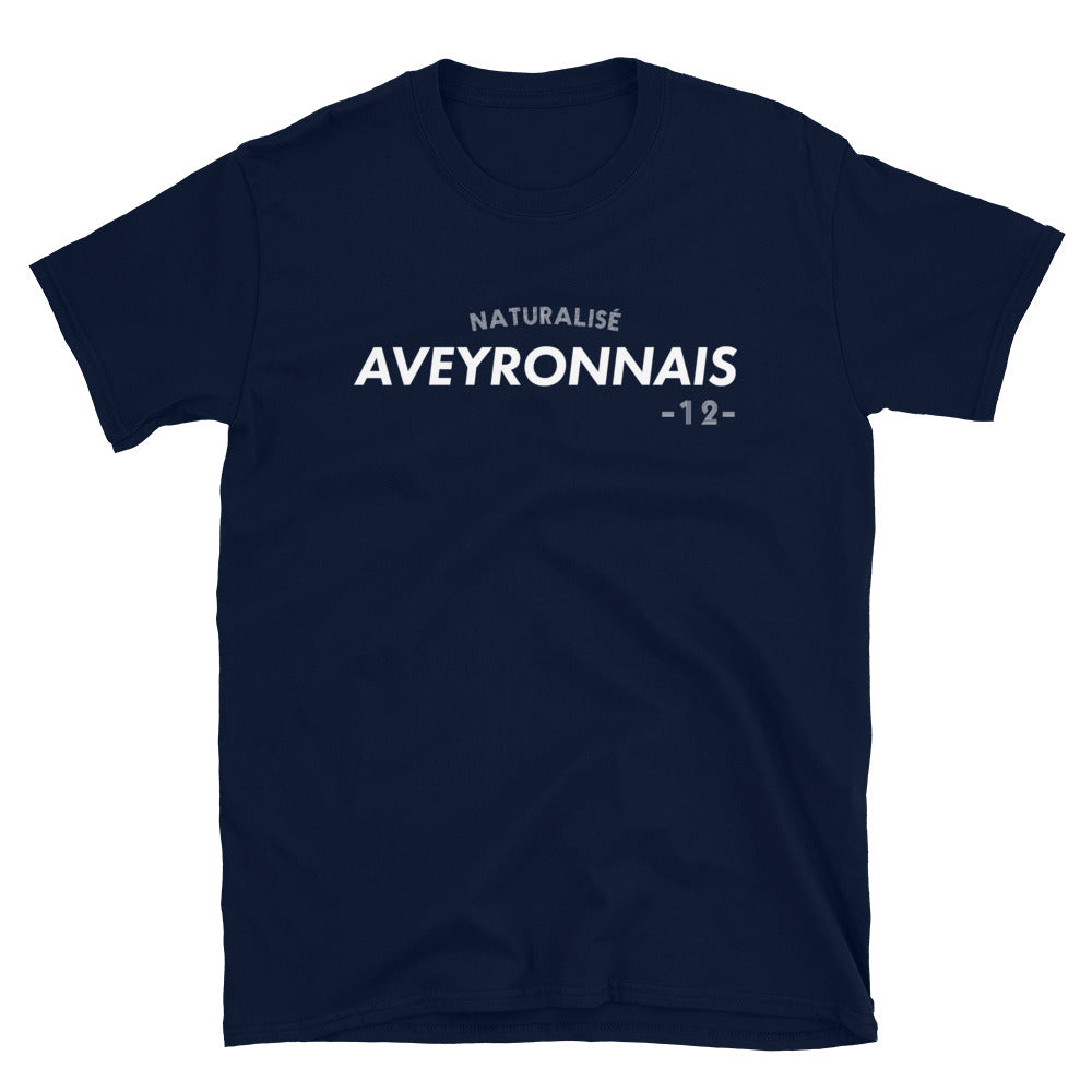 T-shirt Aveyron gris foncé dos - Naturalisé avec humour et fierté