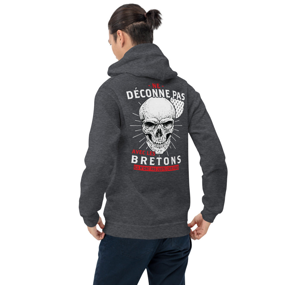 Sweatshirt Bretagne rouge - Ne déconne pas avec les Bretons