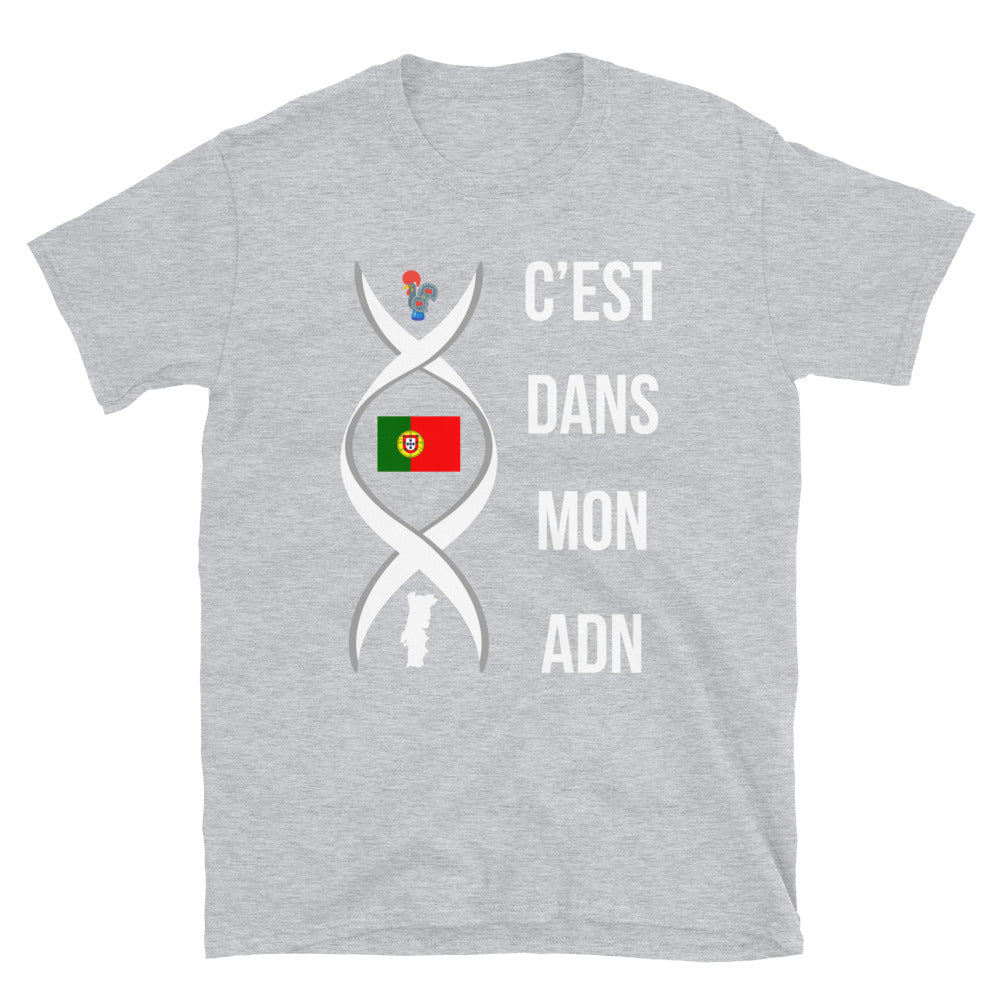 T-shirt Portugal gris sport - ADN Portugais en fierté