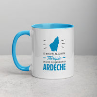 Thumbnail for Thérapie Ardèche - Mug Couleur intérieure bleu - Ici & Là - T-shirts & Souvenirs de chez toi