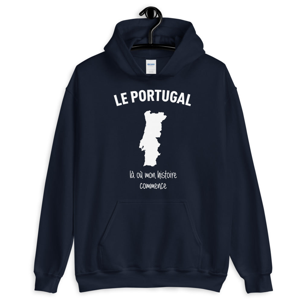 Sweatshirt Portugal bleu marine - Le Portugal là où mon histoire commence