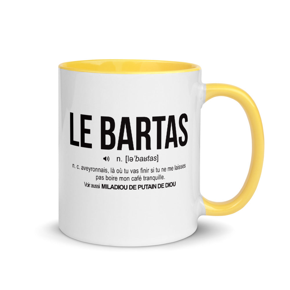 Définition drôle La Bartas pour le café des Aveyronnais le matin  - Mug Tasse Couleurs intérieures - Ici & Là - T-shirts & Souvenirs de chez toi