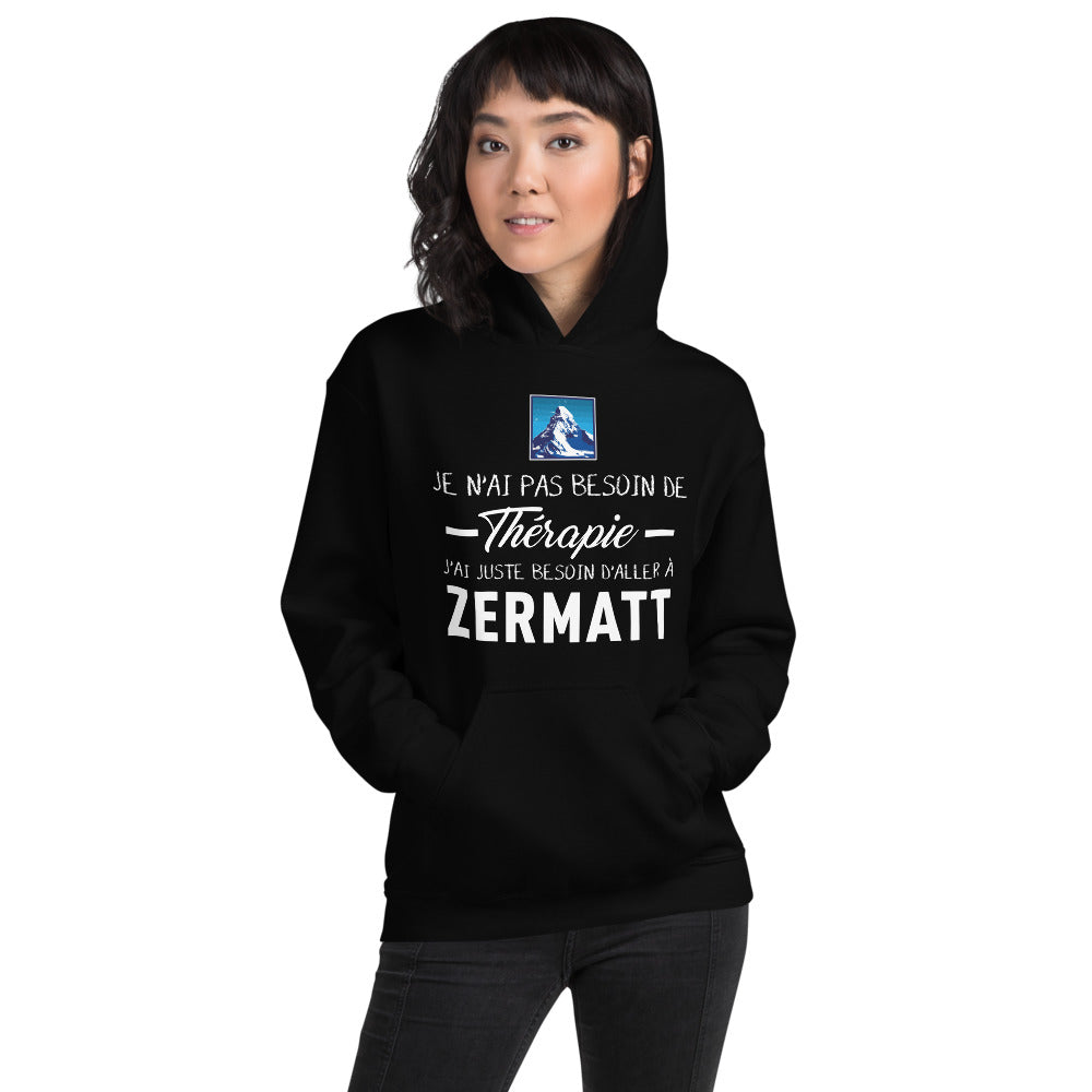 Zermatt Thérapie - Sweatshirt à capuche - Ici & Là - T-shirts & Souvenirs de chez toi