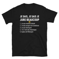 Thumbnail for T-shirt Auvergne noir - Je jure beaucoup