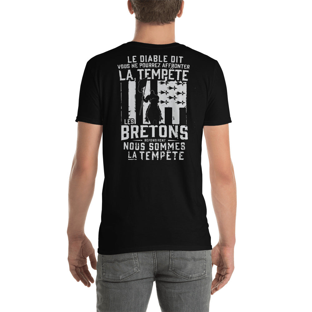 T-shirt Bretagne noir dos - Les Bretons, nous sommes la tempête