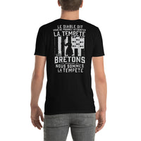 Thumbnail for T-shirt Bretagne noir dos - Les Bretons, nous sommes la tempête