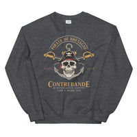 Thumbnail for Sweatshirt Bretagne gris foncé dos - Fierté des pirates bretons