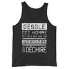 Débardeur Réunion noir - Désolé Réunionnaise face