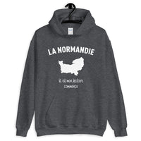 Thumbnail for Sweatshirt Normandie gris foncé - La Normandie là où mon histoire commence