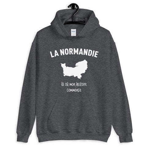 La Normandie là où mon histoire commence - Sweatshirt à capuche - Ici & Là - T-shirts & Souvenirs de chez toi