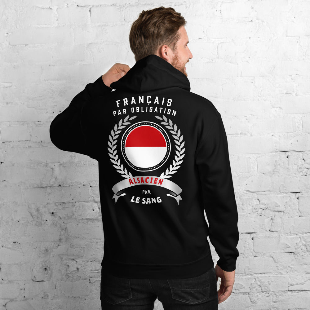 Alsacien par le sang - Sweatshirt à capuche - Ici & Là - T-shirts & Souvenirs de chez toi