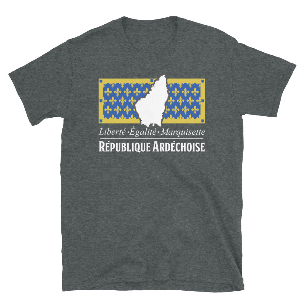 T-shirt Ardéchois bleu marine - Liberté Égalité Marquisette