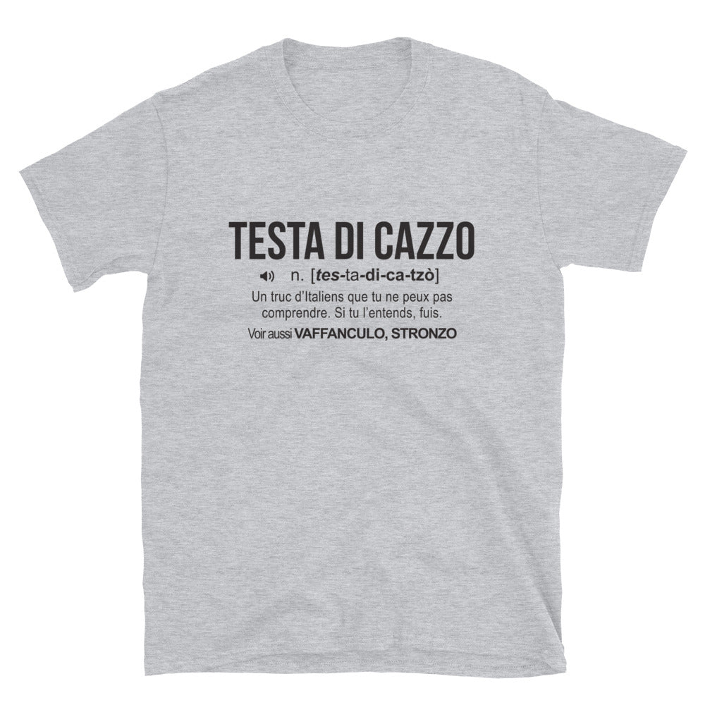 T-shirt italien blanc - Testa di cazzo - vue dos