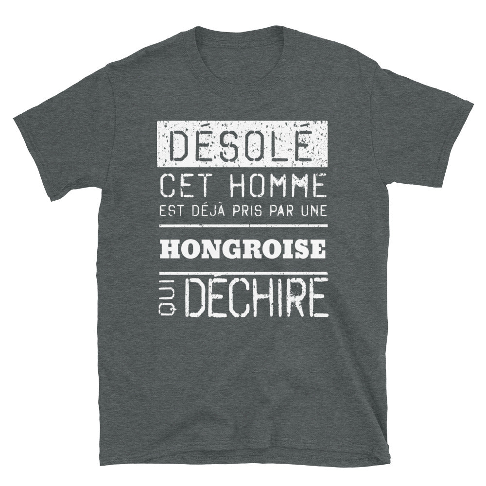 T-shirt Hongroise bleu marine - Désolé ce mec est pris