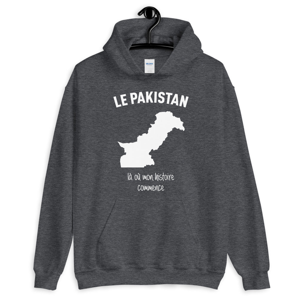 Sweatshirt Pakistan gris foncé - Mon histoire commence ici