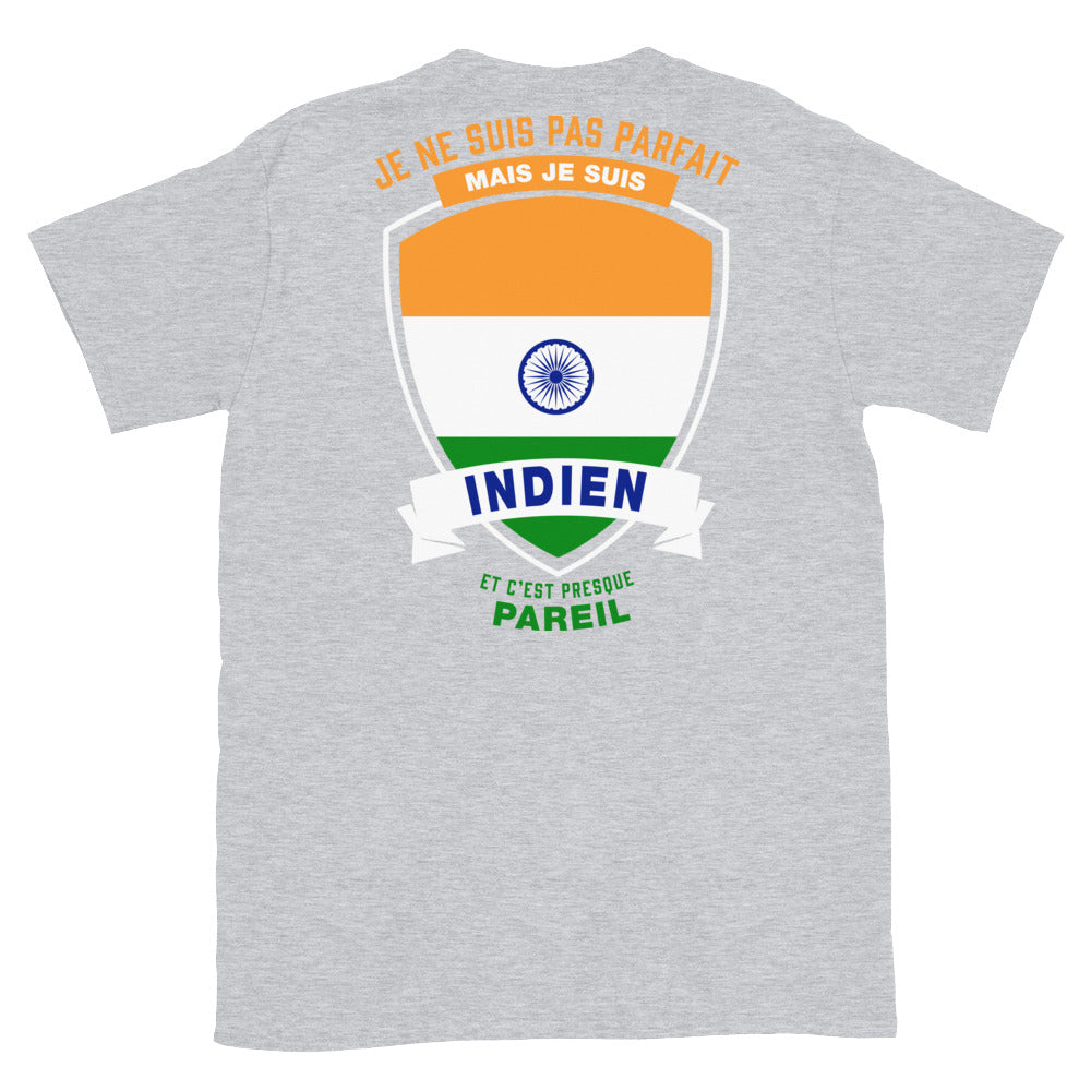 T-shirt parfait indien bleu marine dos - Je ne suis pas parfait mais