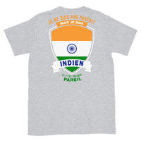 Thumbnail for T-shirt parfait indien bleu marine dos - Je ne suis pas parfait mais