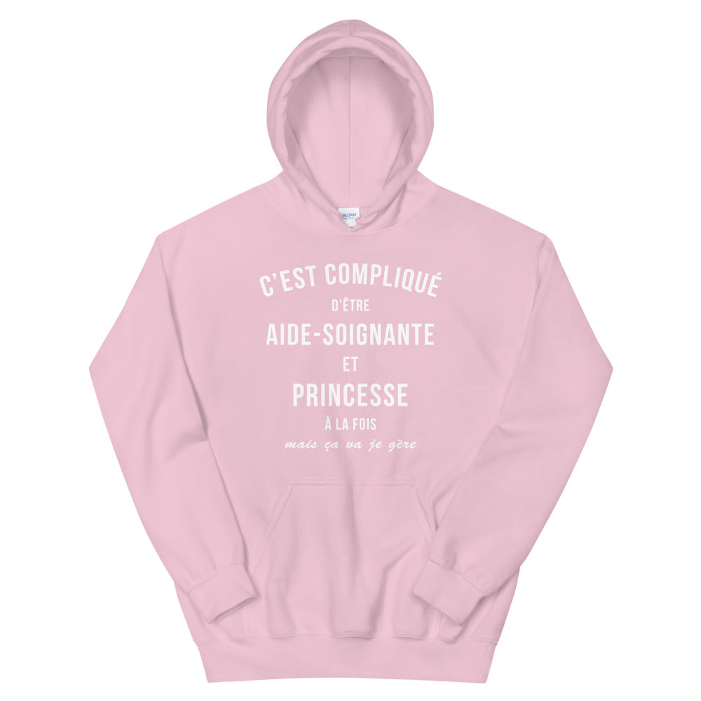 Sweatshirt Aide-soignante noir - design chic et douillet