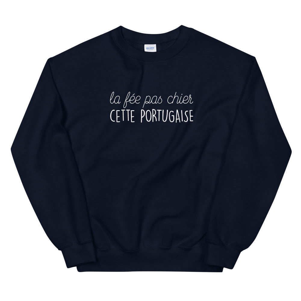 Sweatshirt Portugal gris sport dos - Fée pas chier cette portugaise
