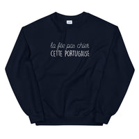 Thumbnail for Sweatshirt Portugal gris sport dos - Fée pas chier cette portugaise