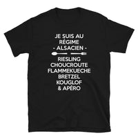Thumbnail for T-shirt Alsace noir - Fierté et humour local