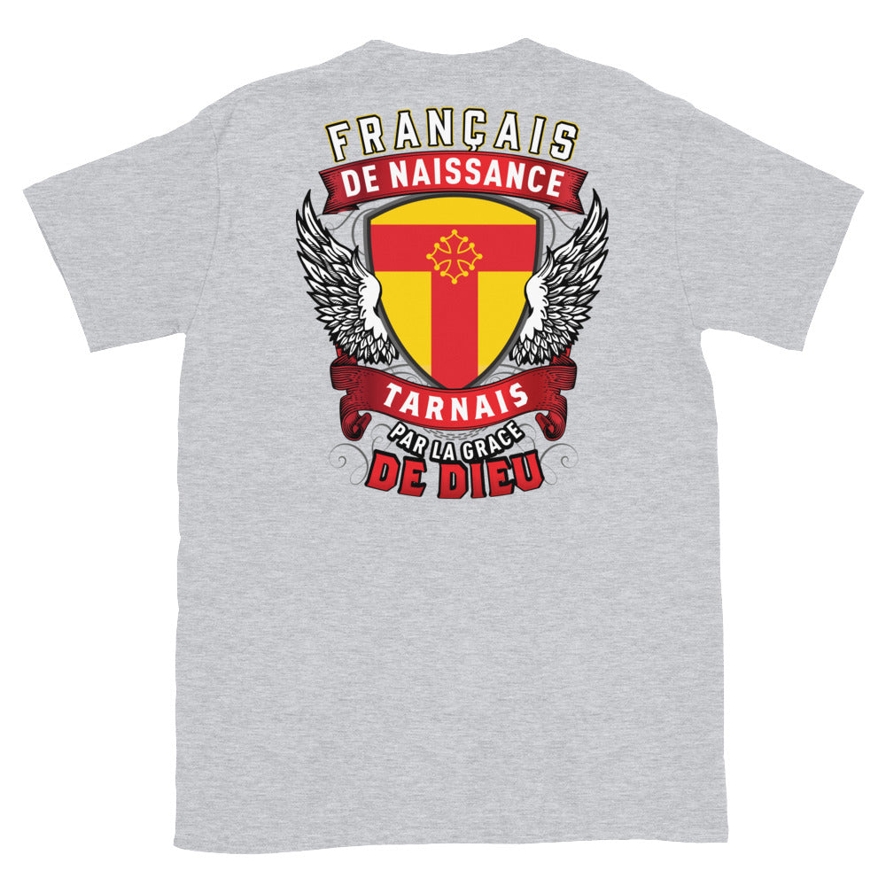 T-shirt Français bleu marine dos - Par la grâce de dieu
