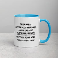 Thumbnail for Mug anniversaire père rouge - Un joyeux merdique à offrir