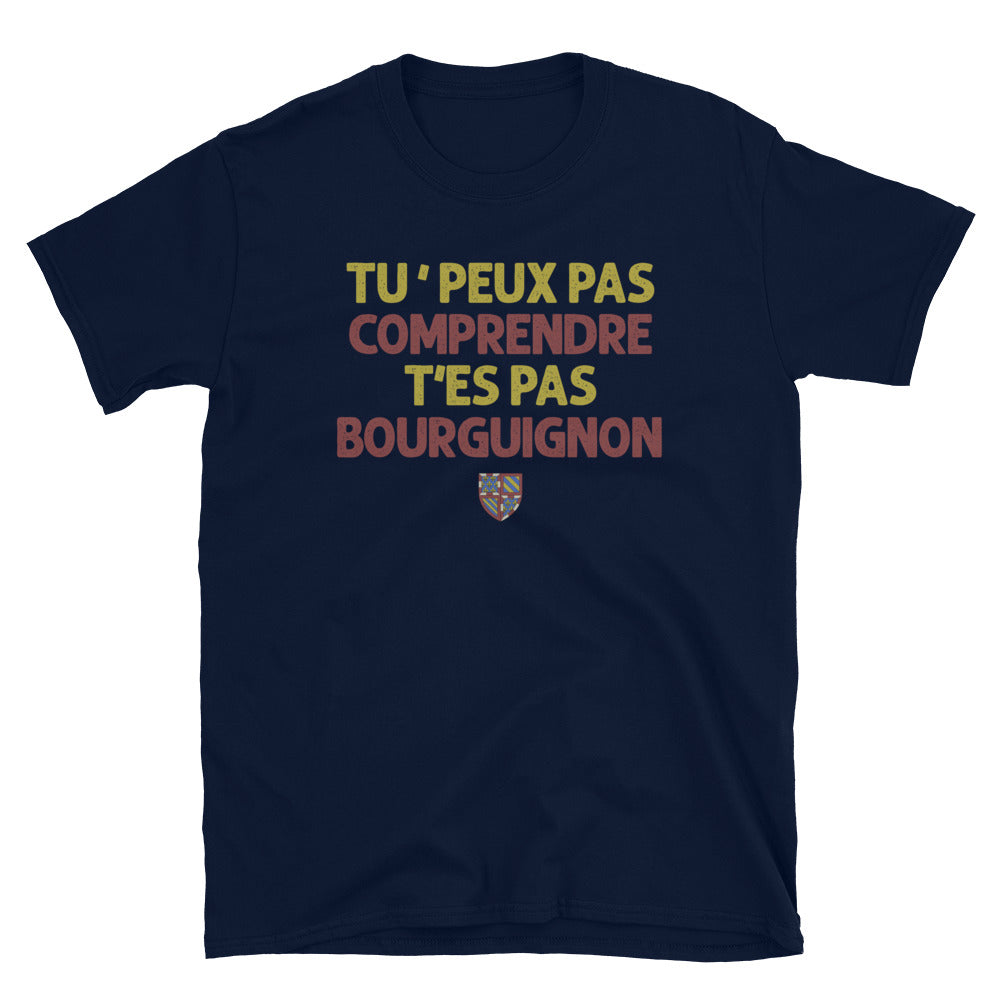 T-shirt Bourgogne gris foncé - Tu ne peux pas comprendre t'es pas bourguignon