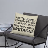 Tire toi en Bretagne - Coussin Bretagne décoratif - Ici & Là - T-shirts & Souvenirs de chez toi