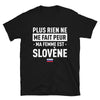 T-shirt Slovène noir - Plus rien ne me fait peur ma femme est
