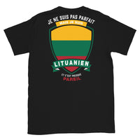 Thumbnail for T-shirt Lituanien noir - Je ne suis pas parfait mais