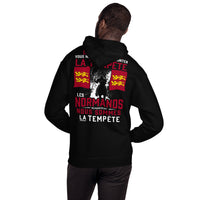 Thumbnail for Sweatshirt Normand noir dos - Tempête Diable avec humour
