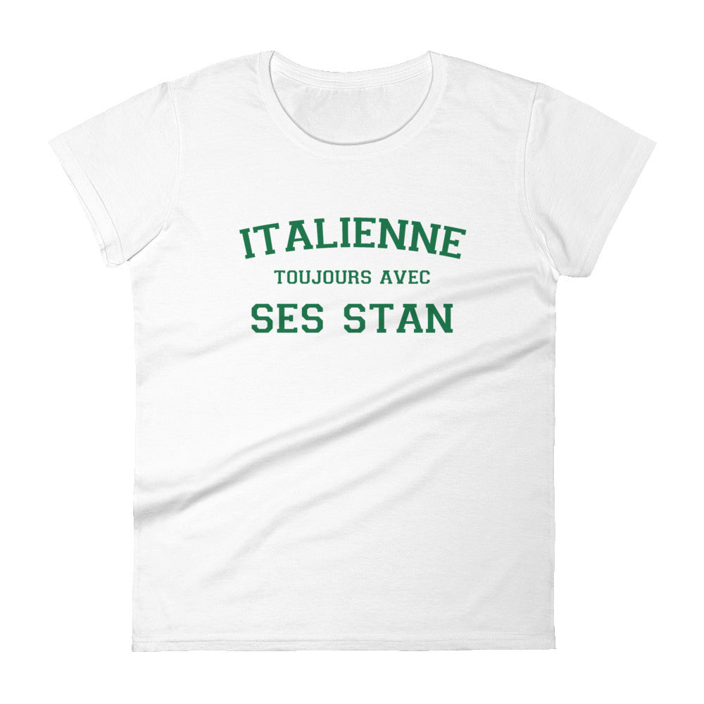 T-shirt Italie blanc - Toujours avec ses stan en coton