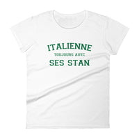 Thumbnail for T-shirt Italie blanc - Toujours avec ses stan en coton