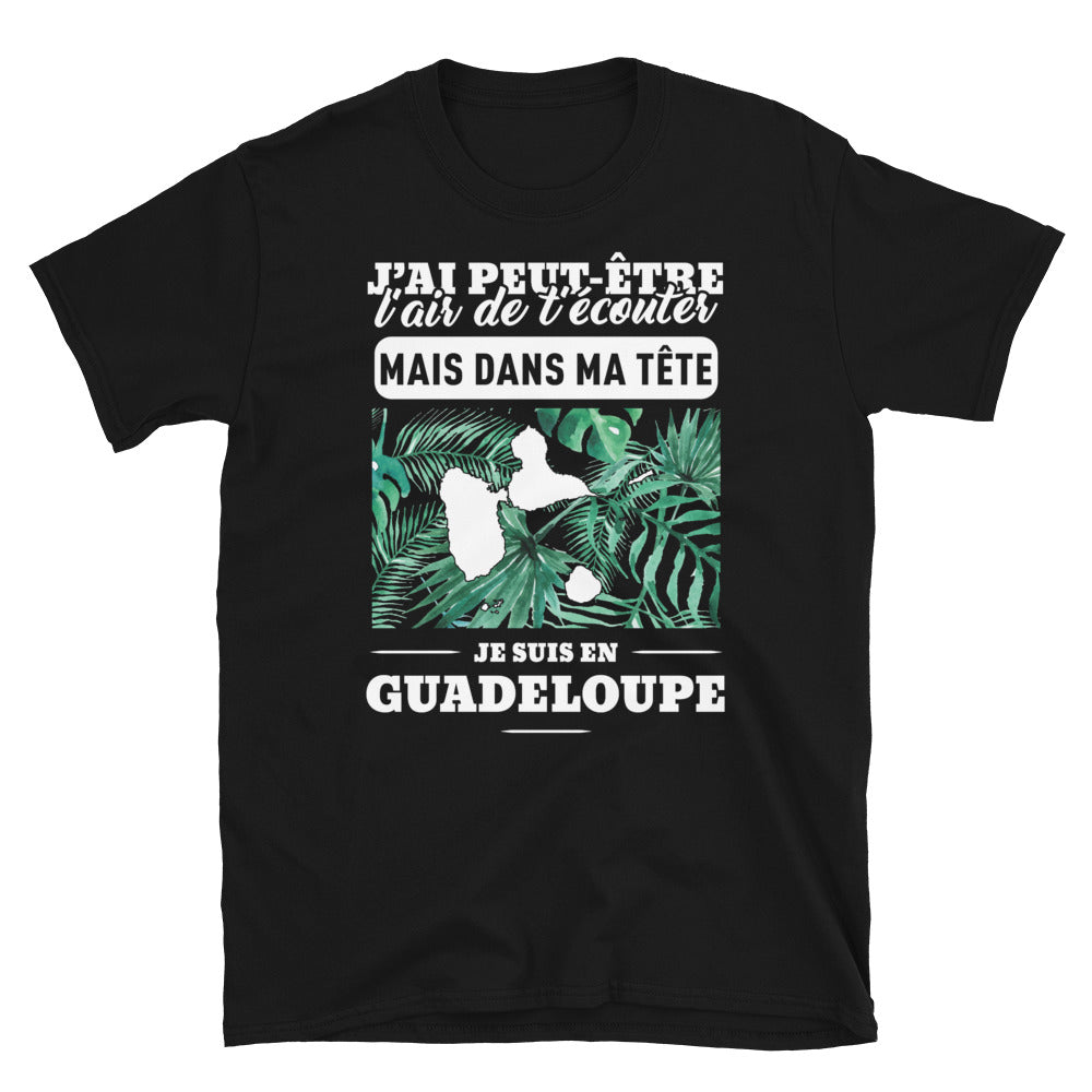T-shirt Guadeloupe bleu marine dos - En tête sous le soleil des Antilles