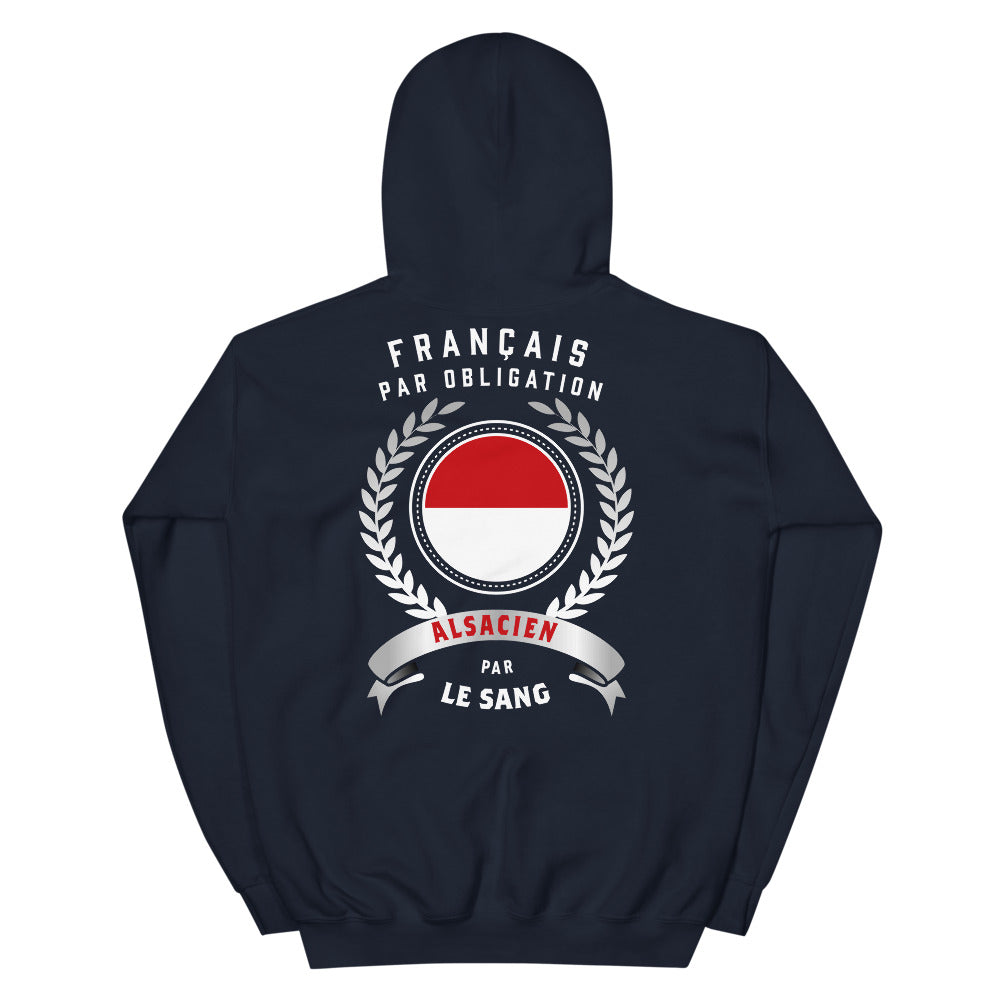 Alsacien par le sang - Sweatshirt à capuche - Ici & Là - T-shirts & Souvenirs de chez toi