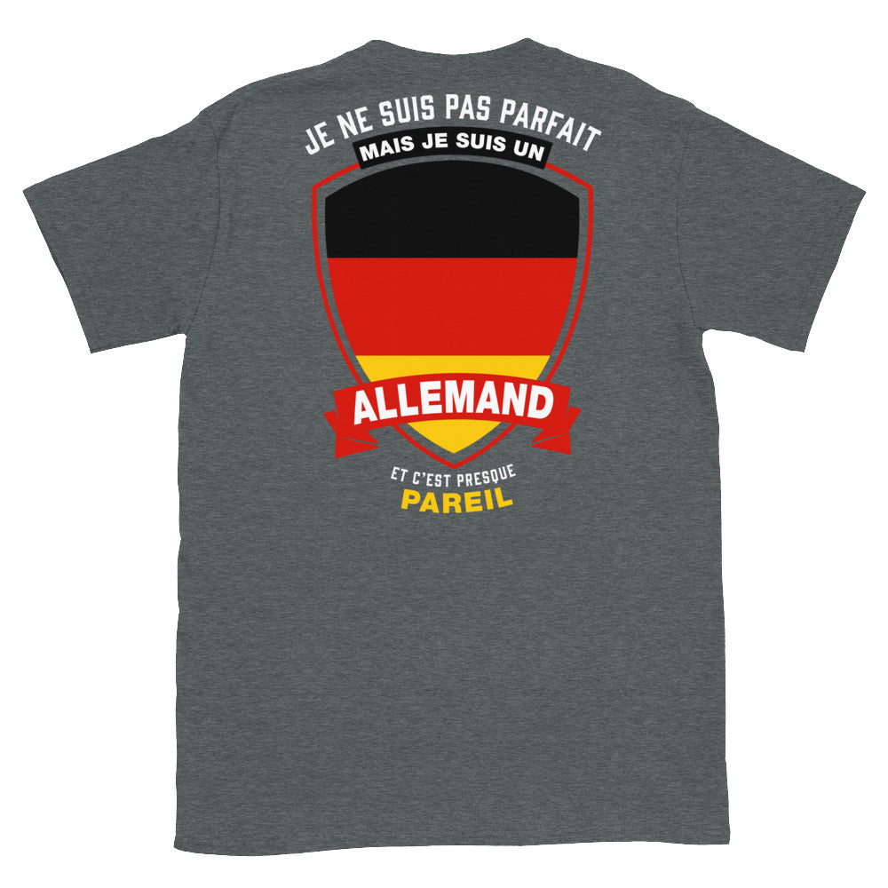 T-shirt Allemagne bleu marine - Je ne suis pas parfait mais.