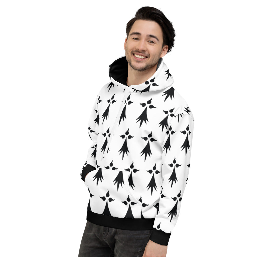 Sweat à capuche Bretagne noir dos - Confort et style breton