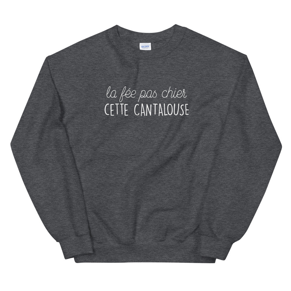 Sweatshirt Cantalouse noir - fée pas chier cette cantalouse